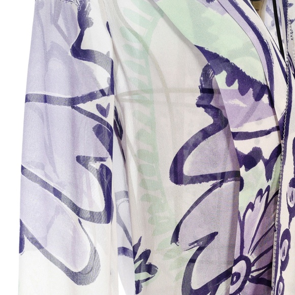 Burberry Floral Print Silk Smock Dress - Size 36 - Picture 5 of 8